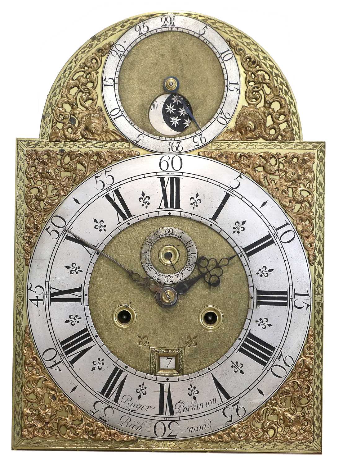 An Oak Eight Day Longcase Clock, signed Roger Parkinson, Richmond, 18th Century and Later, broken - Image 3 of 3