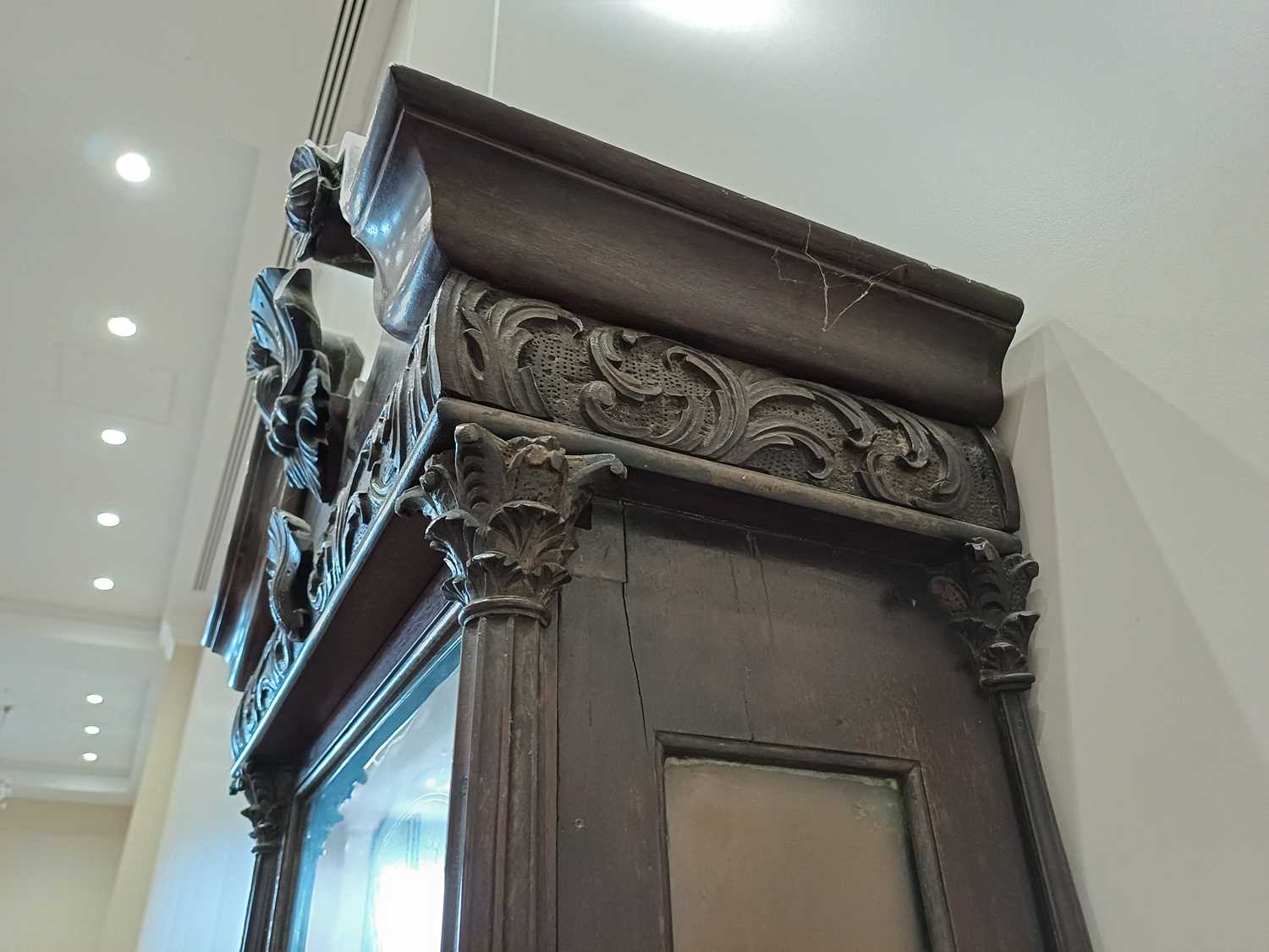 A Mahogany Eight Day Longcase Clock, swan neck pediment with carved borders, carved wooden - Image 20 of 20