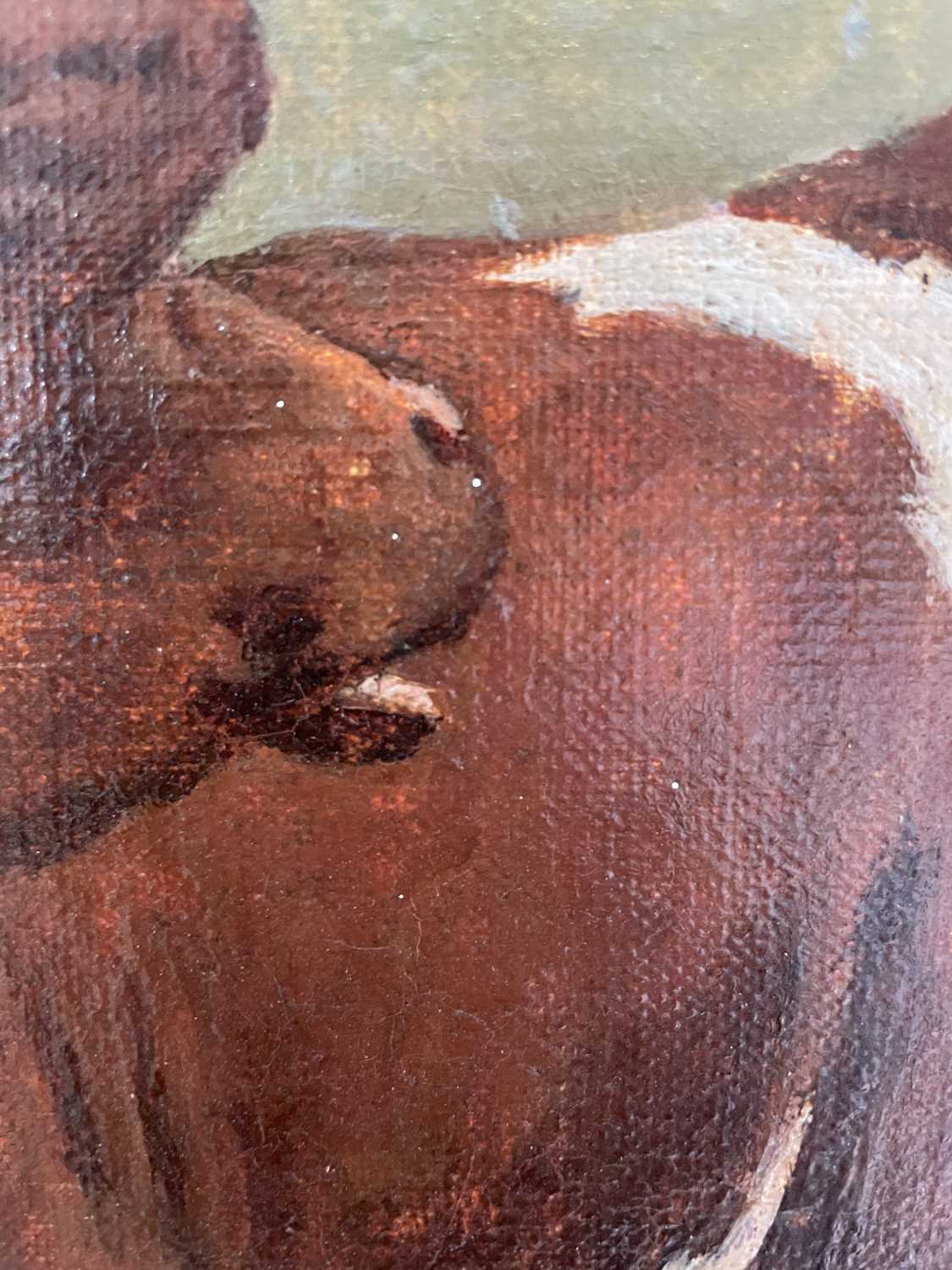 William Gunning King (1859-1940) Feeding the calves Signed, oil on canvas, 37.5cm by 47.5cm All keys - Bild 7 aus 12