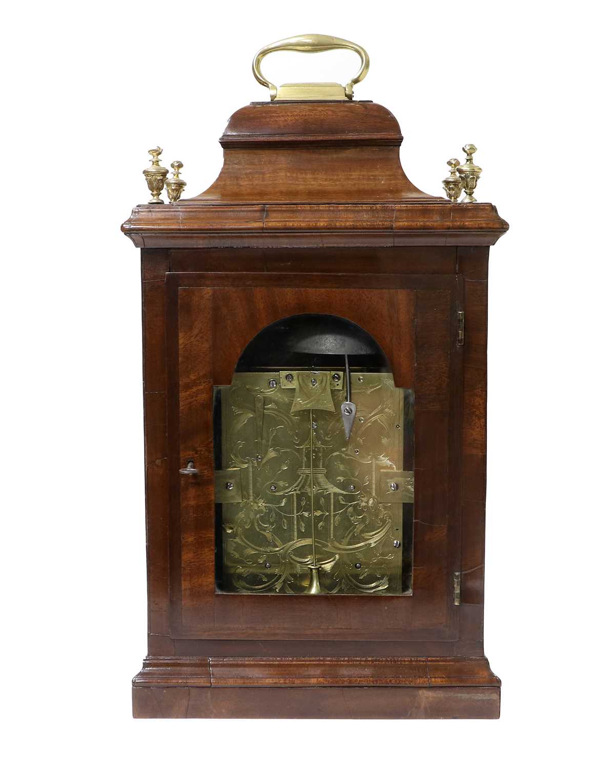 A Mahogany Striking Table Clock, signed Saml Norton, London, circa 1770, inverted bell top case with - Image 6 of 21