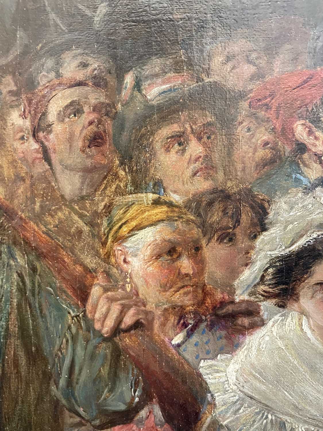 British School (19th Century) The quieting of a revolt during the Napoleonic wars Oil on canvas, - Image 9 of 19