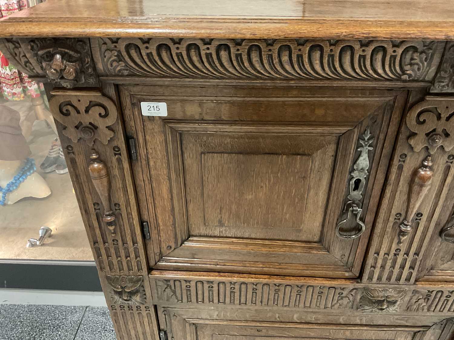 A Late 18th Century Dutch Carved Oak Sideboard, the moulded top above a carved frieze and lion - Image 5 of 10