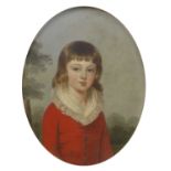 British School (19th Century) Portrait of a young boy, reputedly Gilroy Upperbly of Leeds, half-