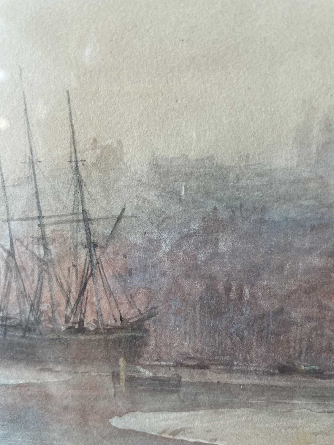 George Weatherill (1810-1890) Low Tide, Whitby Harbour Signed, watercolour heightened with white, - Bild 13 aus 15