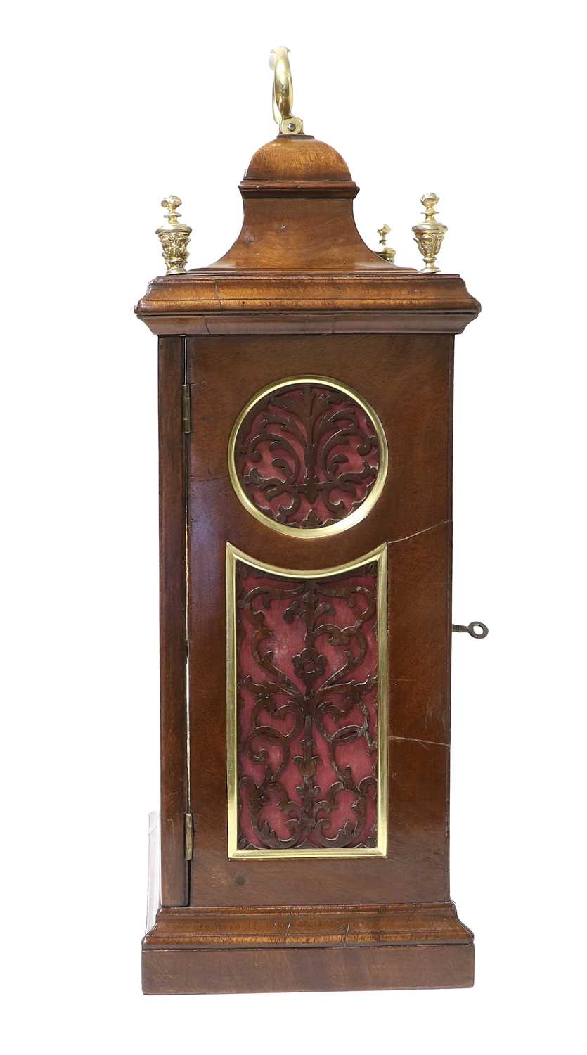 A Mahogany Striking Table Clock, signed Saml Norton, London, circa 1770, inverted bell top case with - Image 3 of 21