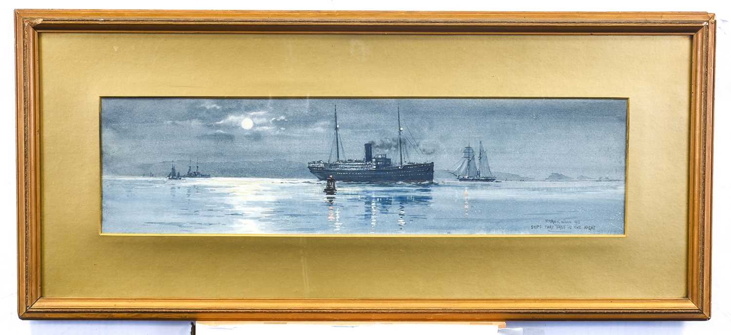 Frank Watson Wood (1862-1953) ''Ships That Pass in the Night'' Signed and dated 1910, watercolour - Bild 2 aus 8