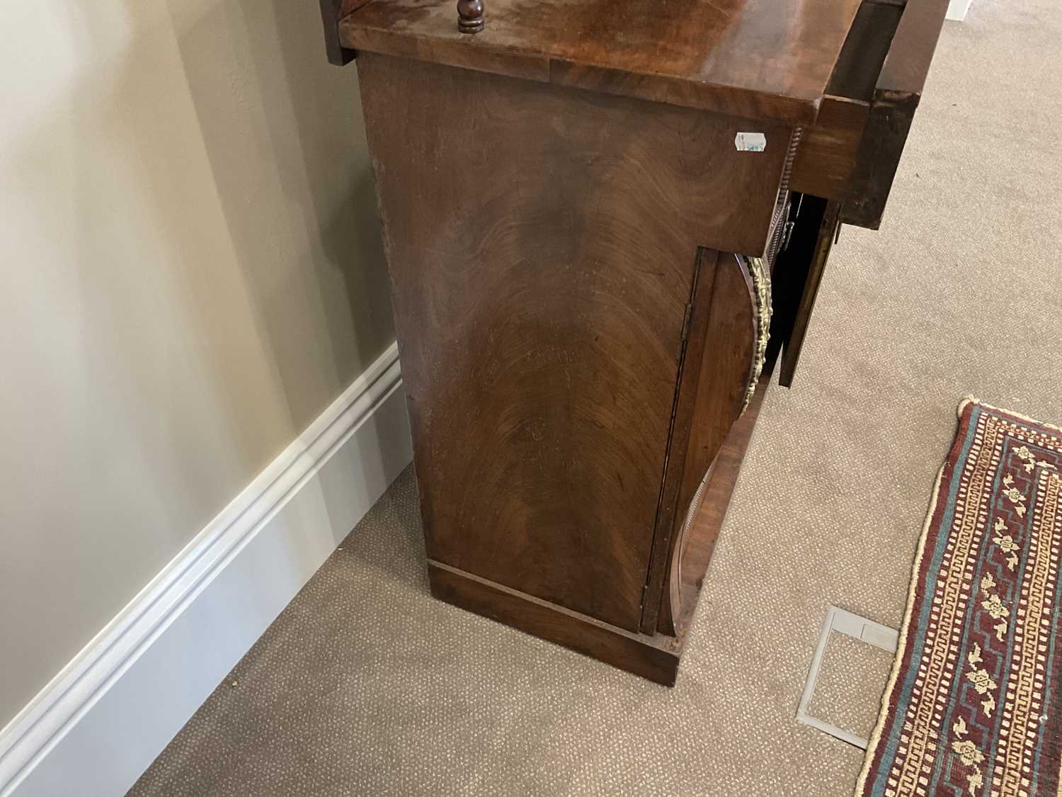 A Regency Mahogany and Gilt-Metal-Mounted Chiffonier, early 19th century, the superstructure with - Image 6 of 8