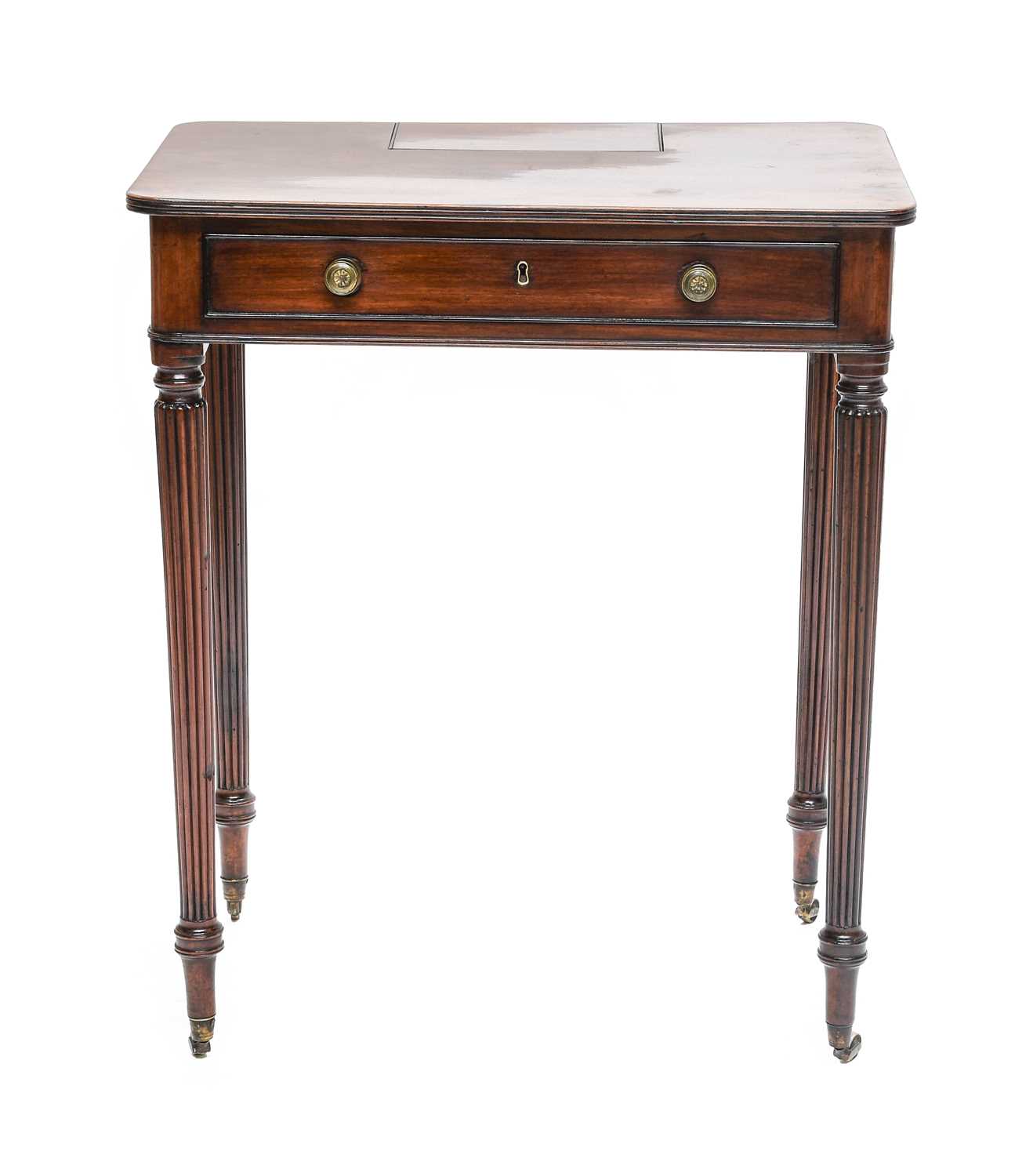 An Early 19th Century Mahogany Chamber Table, by Gillows of Lancaster, with pivotring lid to enclose