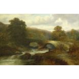 Attributed to William Mellor (1851-1931) "On the Esk, Yorkshire" Oil on canvas, 49.5cm by 69.5cm