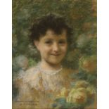 Emile Vernon (1872-1919) Portrait of a young child Signed, inscribed and dated 1902?, pastel, 34cm
