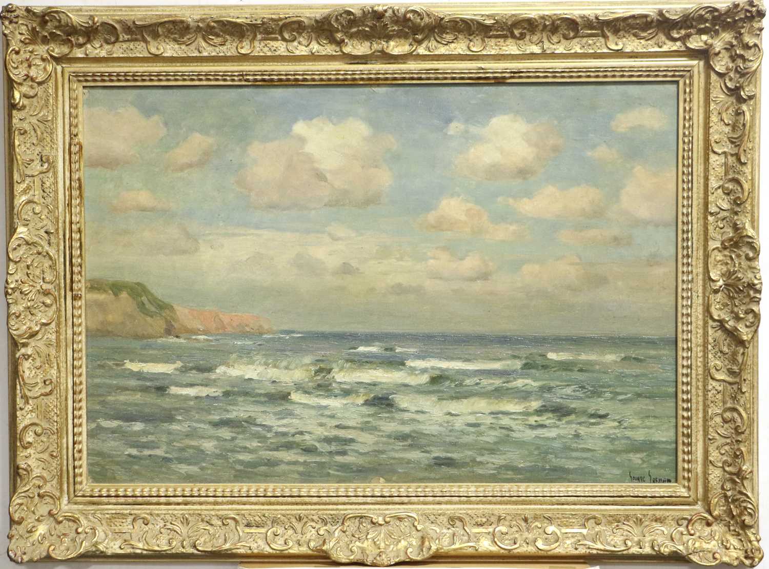 George Graham RSW, RI, ROI (resigned), RBA (1881-1949) Seascape Signed, oil on canvas board, 37cm by - Bild 2 aus 3