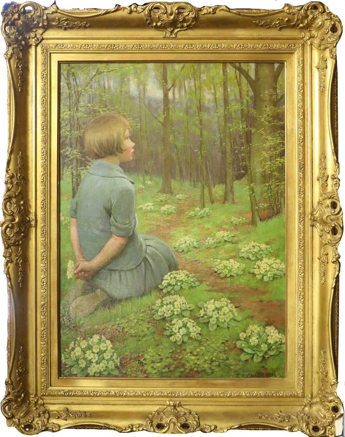 Edith Richardson (19th/20th Century) "Spring Awakening" Signed, oil on canvas, 74cm by 54cm Sold - Bild 2 aus 6