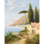 *Terni (19th/20th Century) Italian "Matin sur Capri" Signed, with inscribed label verso, oil on