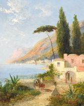 *Terni (19th/20th Century) Italian "Matin sur Capri" Signed, with inscribed label verso, oil on