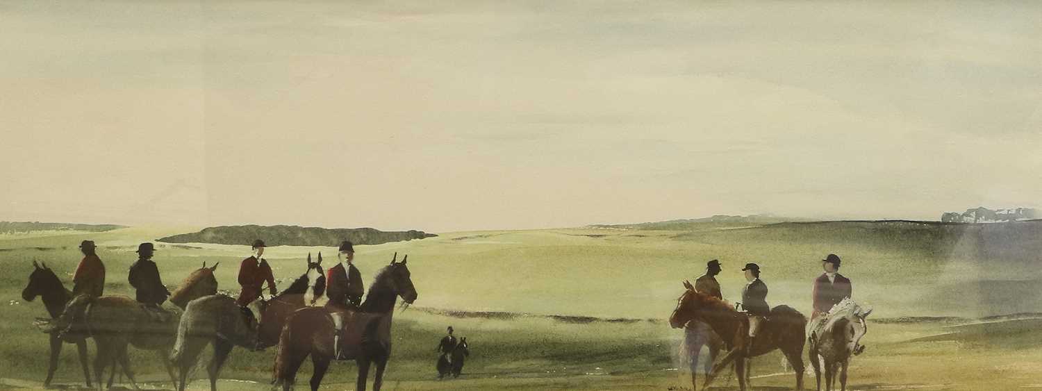 Brian Irving (1931-2013) Gathering for the hunt, members of the Pendle Forest and Craven Hunt, - Image 2 of 6