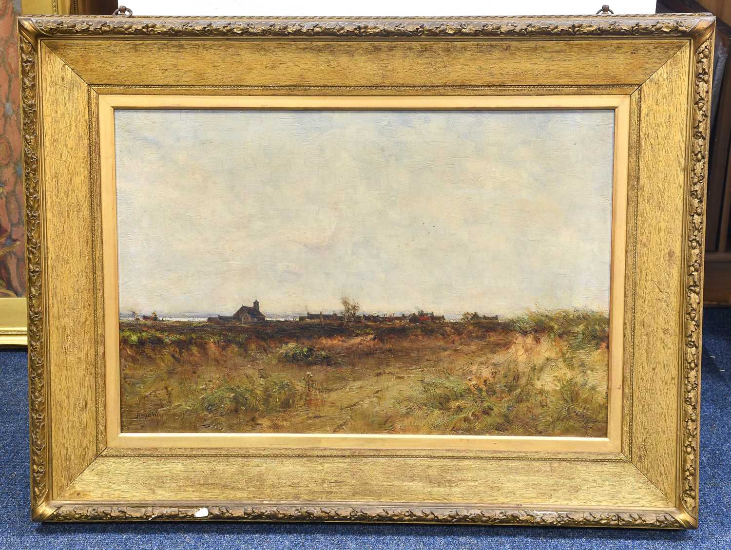 David West RSW (1868-1936) "The Common, Morayshire" Signed, with indistinctly inscribed artist's - Bild 2 aus 3