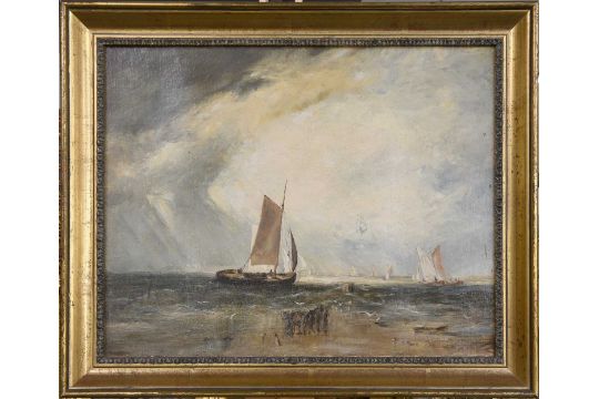 English School (19th century) Seascape Oil on canvas, 40cm by 50cm - Image 2 of 4