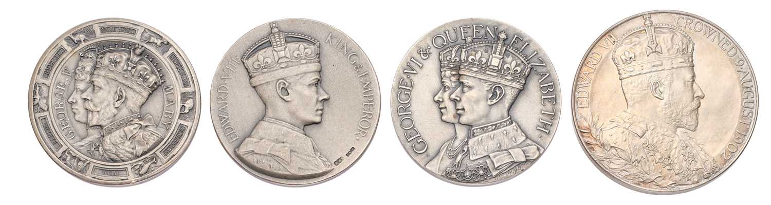 Edward VII, Coronation Medal 1902, in silver by G.W. De Saulles, 56mm, obv. bust of Edward facing - Image 2 of 13