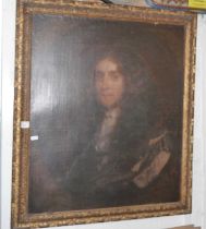 18th c. portrait in oils on canvas of a Cromwellian gentleman, unsigned, restored & re-lined