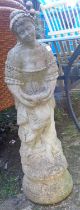 Stone garden statue of an 18th c. lady