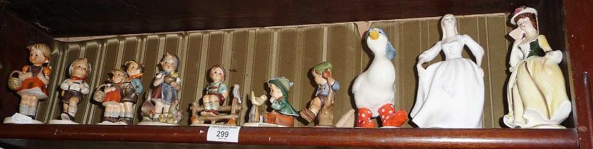 Collection of Hummel figures (7) and three others