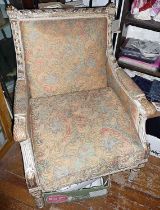 Pair of carved giltwood 19th c. French salon chairs