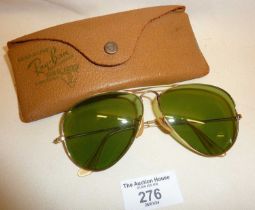 Vintage pair of Ray-Ban aviator sunglasses with case