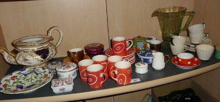 Assorted coffee cups & china boxes etc
