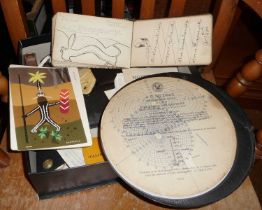 Interesting naval and maritime ephemera, shoulder boards, letters, Rude Star Identifier from the