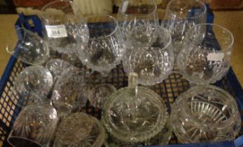 Tray of drinking glasses