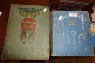 Two old postcard albums, assorted 1920's, and Spanish cartoon/comical - circa 1920's-1940's