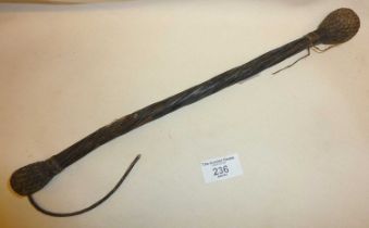 19th c. bosun's Persuader cosh made from whale baleen, approx. 37cm long
