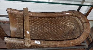 Antique Chinese woven basket child carrier