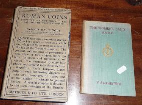 "Roman Coins ...." by Harold Mattingly, 1st Edition 1928, pub. by Methuen & Co., dustwrapper and a