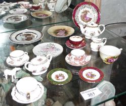 Collection of miniature china cups & saucers etc