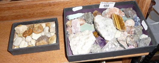 Semi-precious stones, geological specimens and fossils