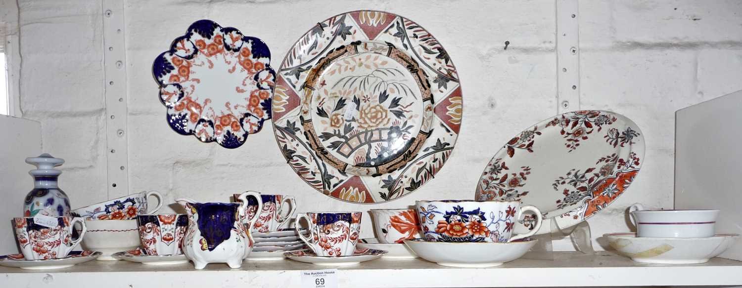 Aynsley Imari pattern coffee cups & saucers, and other china (A/F)