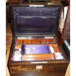 19th c. coromandel wood sewing box