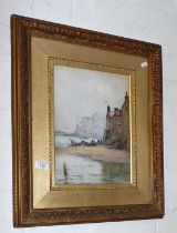 James Macmaster (1856-1913), a watercolour on paper of Staithes near Whitby, signed lower left,