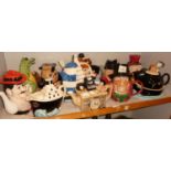Collection of china novelty teapots (11)