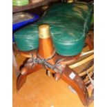 Vintage camel saddle seat stool