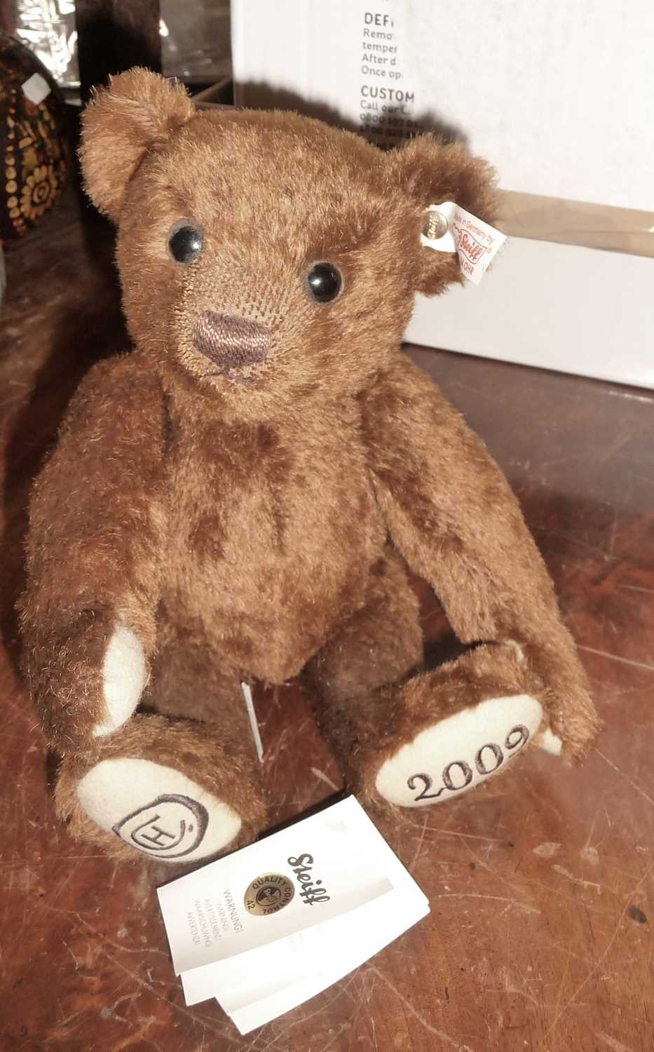 2009 Steiff Hotel Chocolat teddy bear called George, limited edition - Image 3 of 4