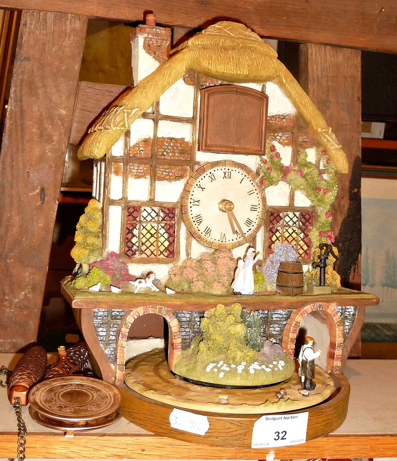Novelty cuckoo clock "Country Days" of a Swiss farmhouse with figures (A/F)