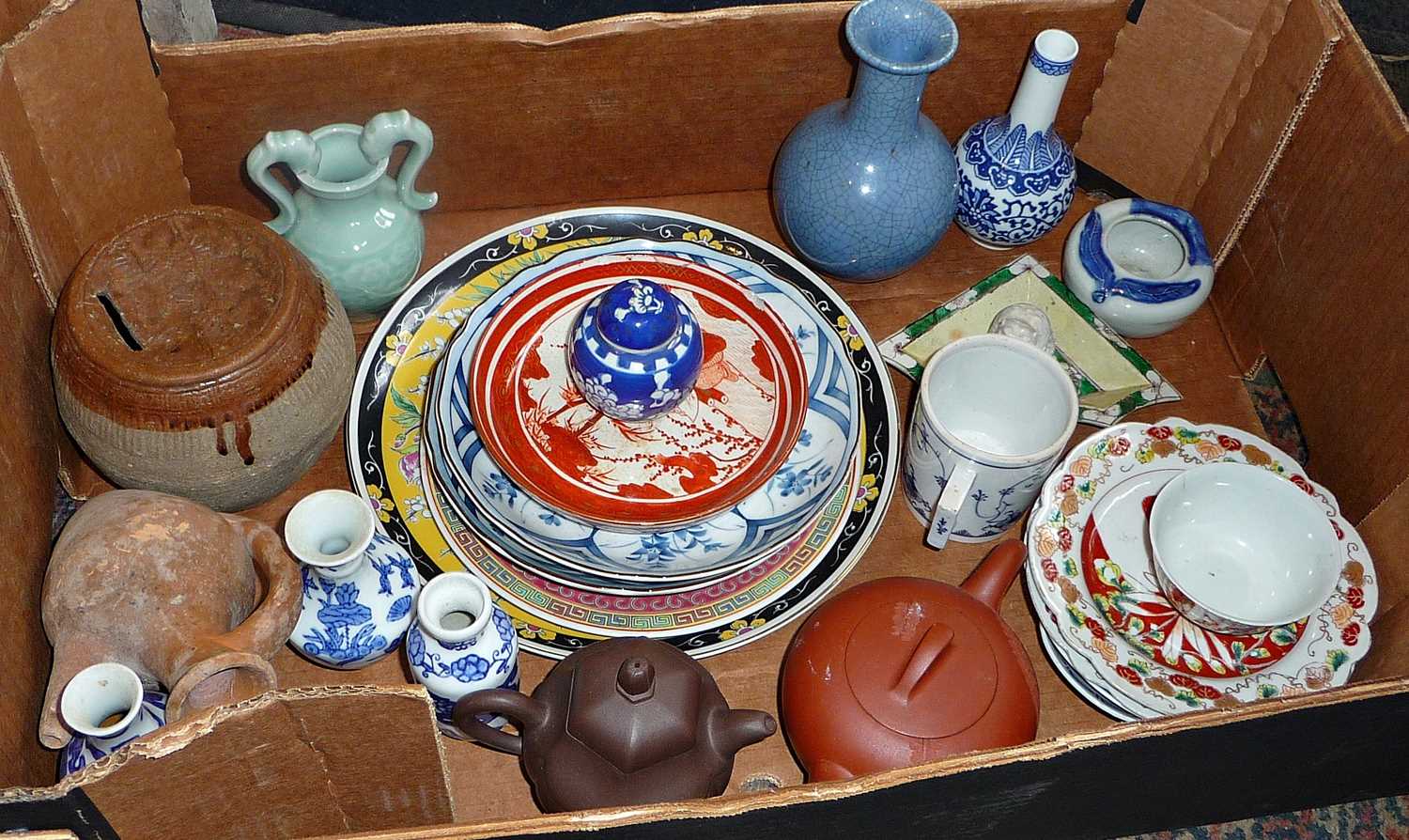 Chinese blue and white porcelain and other china - Image 2 of 2