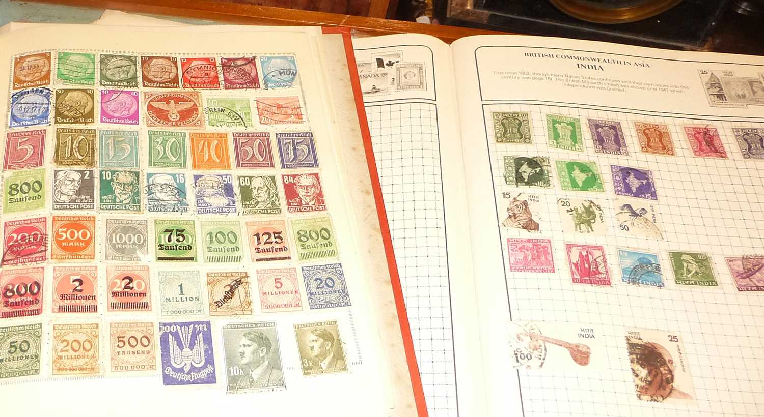 Two vintage schoolboy stamp albums - Image 3 of 6