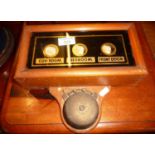 Late Victorian servant's bell board for "Gun room, Bedroom and Front Door"