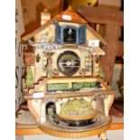 Novelty cuckoo clock automaton "100th Anniversary Memories of Steam" of The Flying Scotsman train (