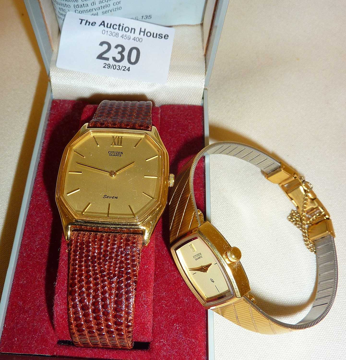 Vintage Citizen gent's wrist watch in box, and another, ladies - Image 2 of 2