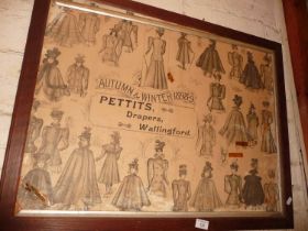 Victorian draper's shop advert featuring dress styles in the Autumn & Winter 1898-99 season
