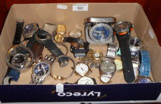 Collection of wrist watches, makes include Seiko, Montien, Sekonda, Lorus and Adidas